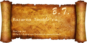 Bazarea Teodóra névjegykártya